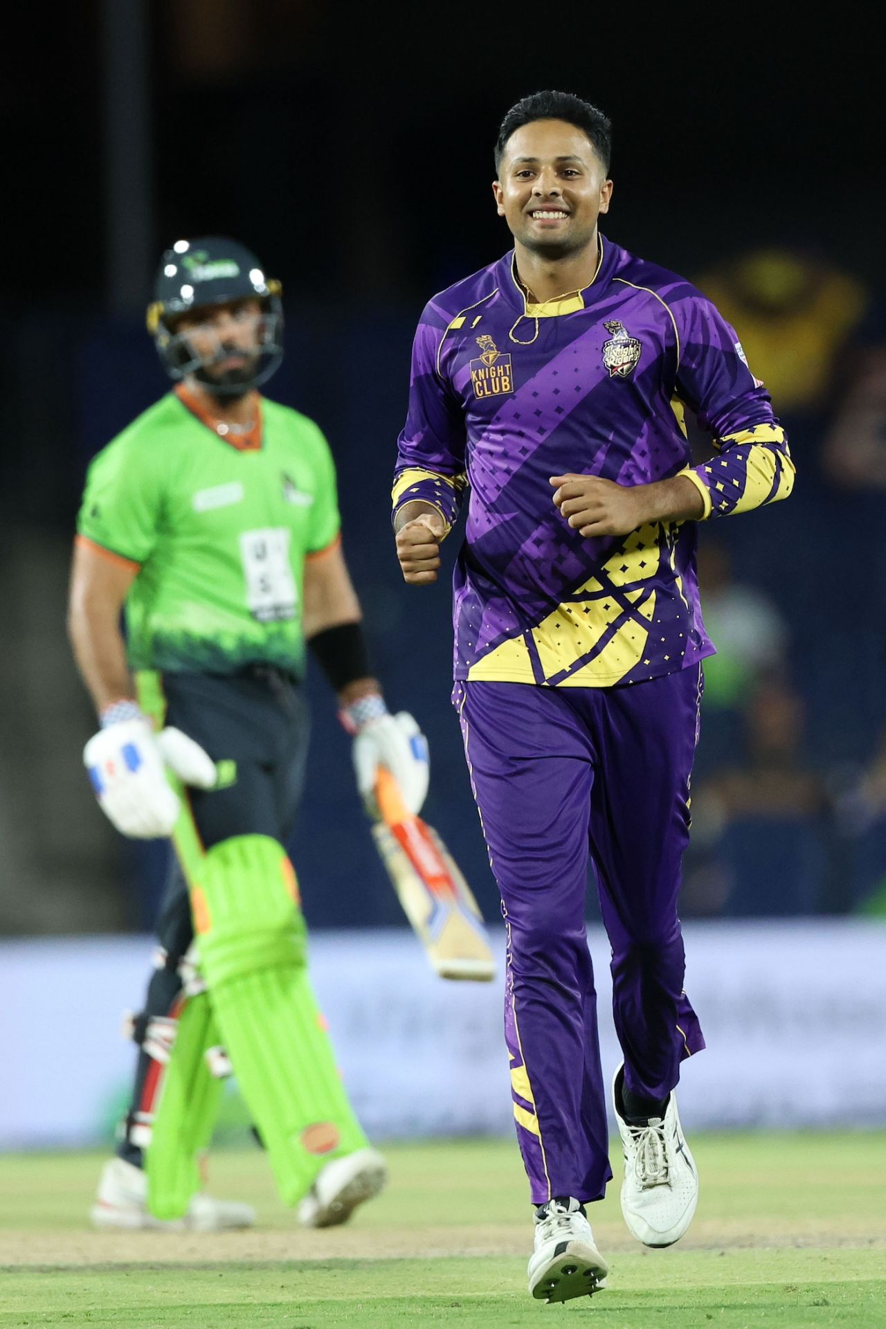 Tanveer Sangha got two wickets in the 13th over, Los Angeles Knight Riders vs Seattle Orcas, MLC 2025, Dallas, June 28, 2025