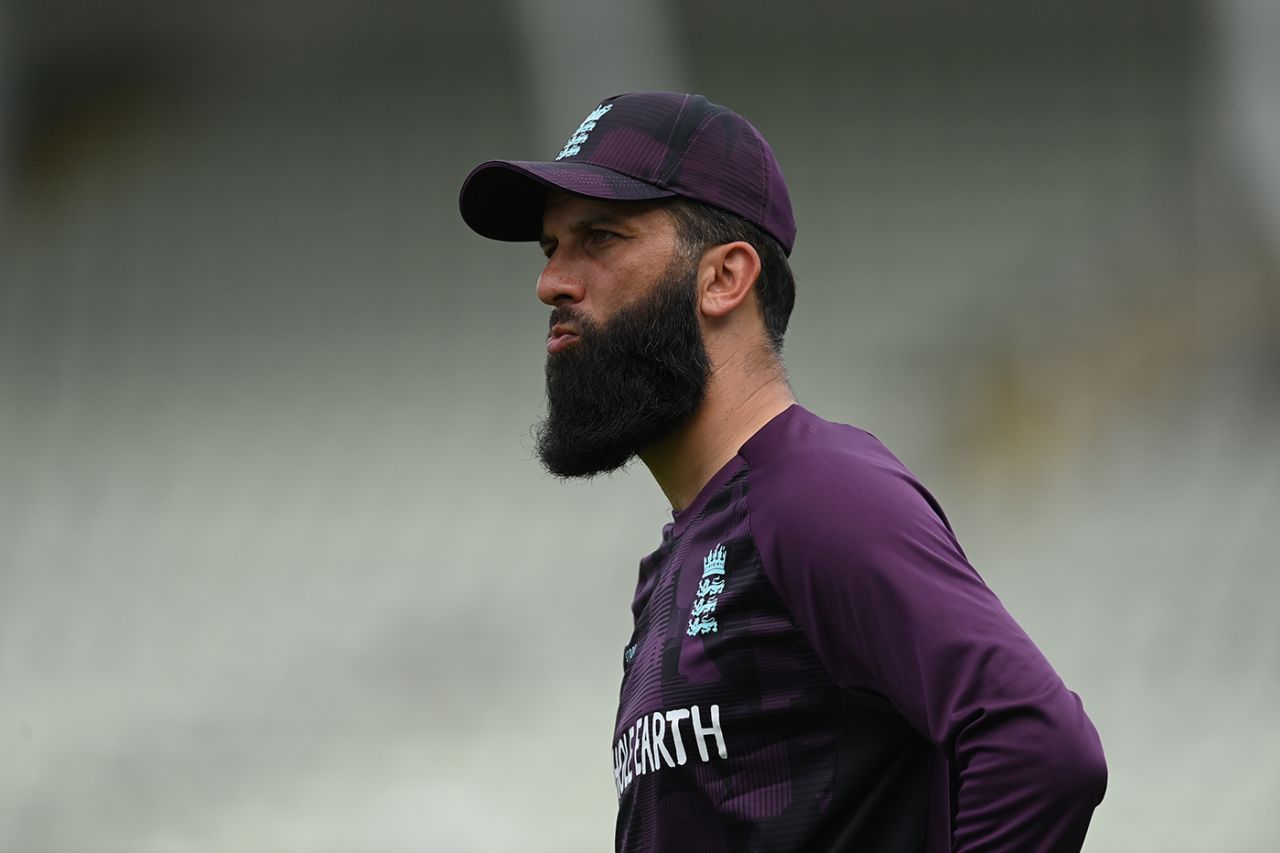 Moeen Ali joined up with the Test squad in a coaching capacity, England vs India, Edgbaston, June 30, 2025