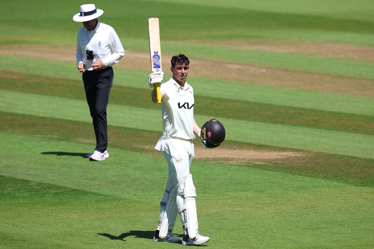 Dan Lawrence made a century as Surrey piled up the runs, Surrey vs Durham, County Championship, The Oval, June 30, 2025