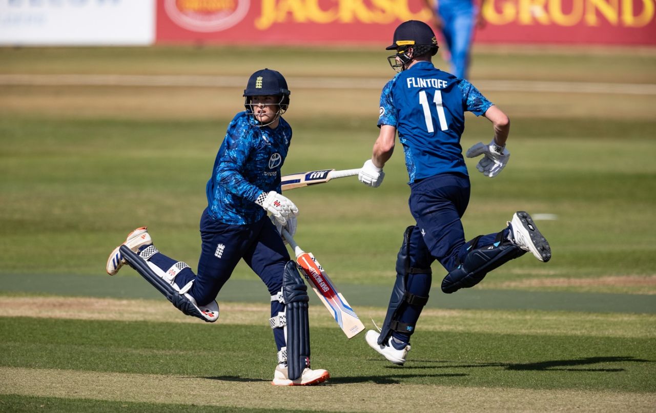 Thomas Rew and Rocky Flintoff put on a 123-run partnership, England U19s vs India U19s, 2nd Youth ODI, Northampton, June 30, 2025