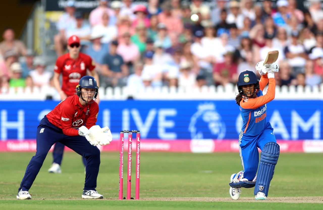 Jemimah Rodrigues scored a brisk fifty, England vs India, 2nd women's T20I, Bristol, July 1, 2025