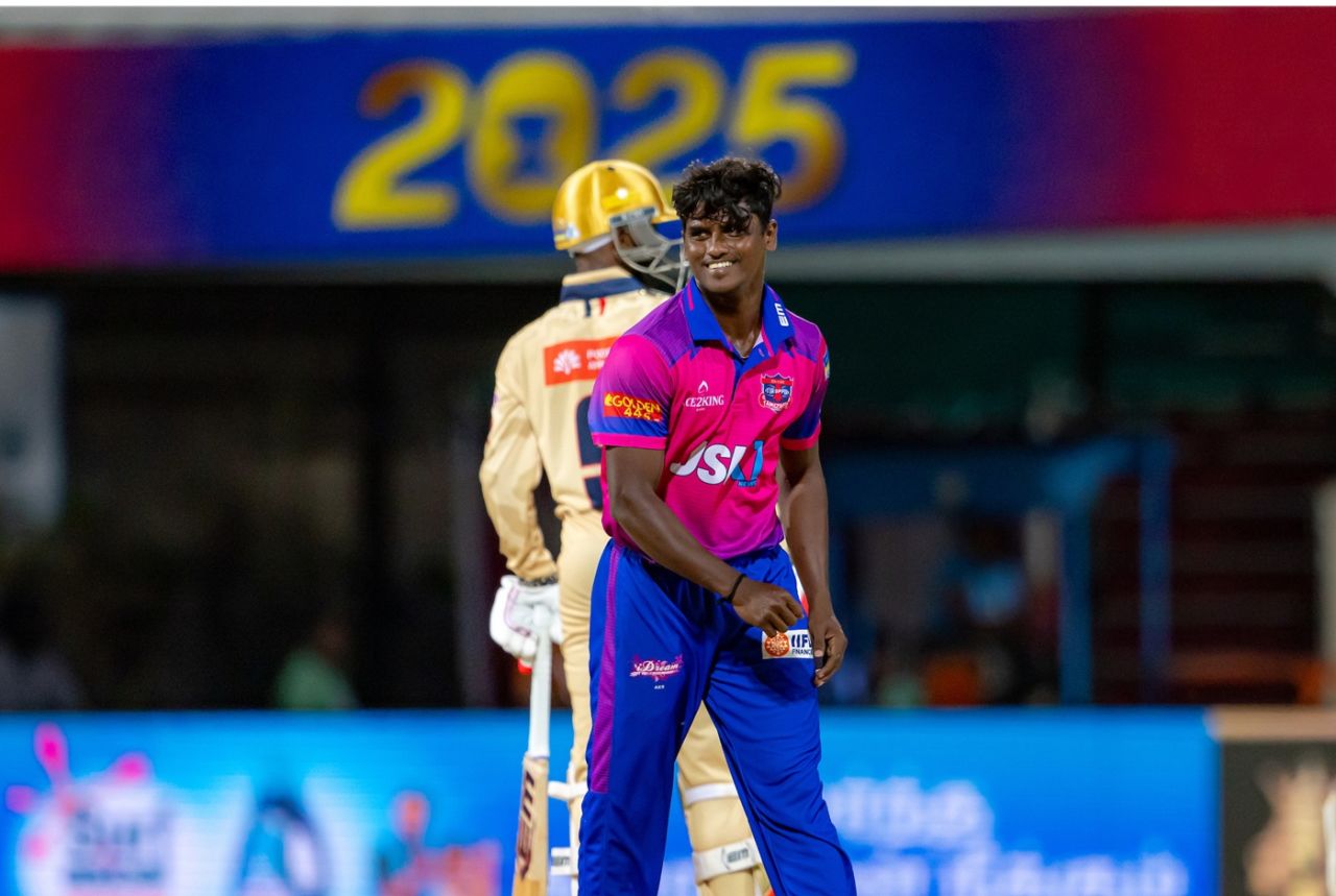 A Esakkimuthu hit speeds north of 140kph, Chepauk Super Gillies vs IDream Tiruppur Tamizhans, TNPL 2025, Dindigul, July 1, 2025