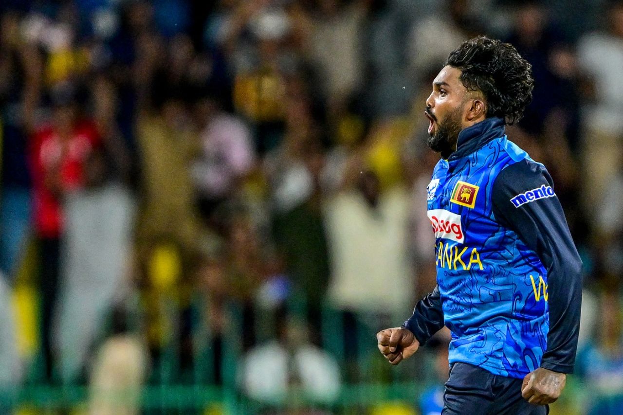 Wanindu Hasaranga is over the moon, Sri Lanka vs Bangladesh, 1st ODI, Colombo (RPS), July 2, 2025