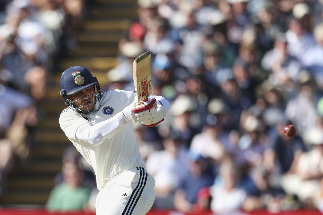 Shubman Gill works the ball leg side, England vs India, 2nd Test, Birmingham, Day 2, July 2, 2025