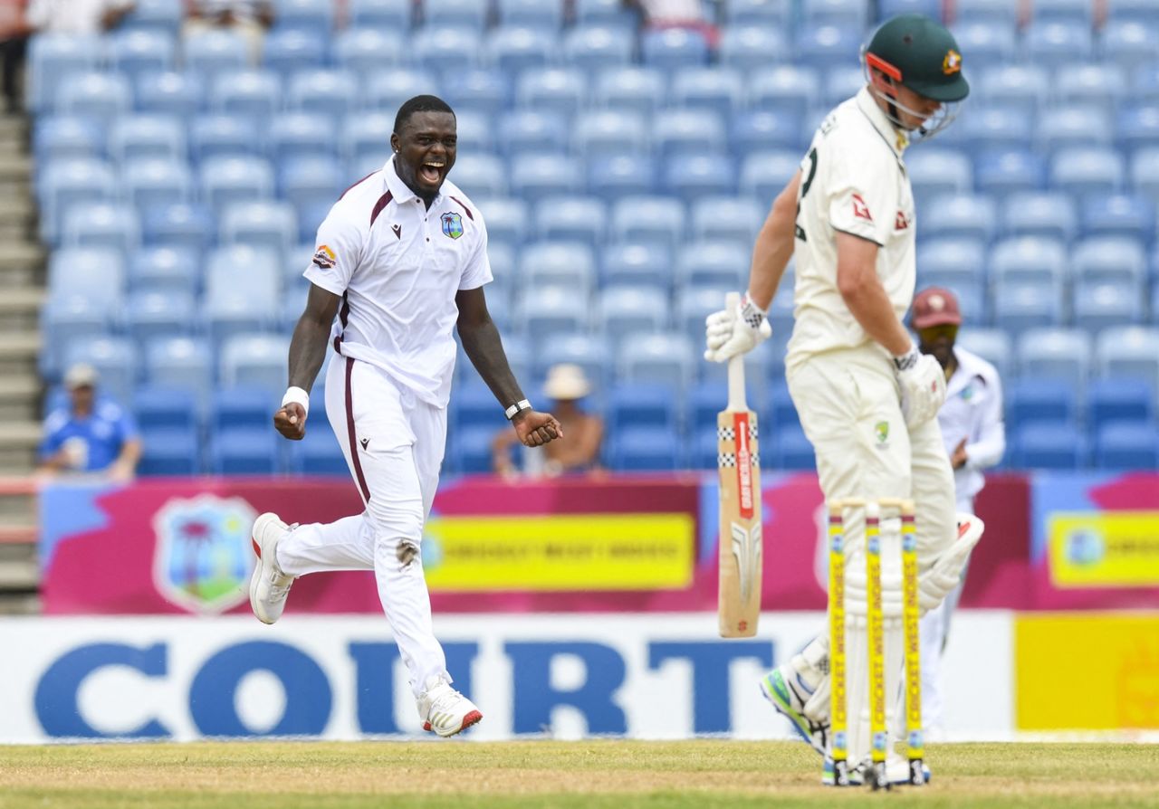 Jayden Seales is chuffed after getting Cameron Green, West Indies vs Australia, 2nd Test, St George's, 1st day, July 3, 2025