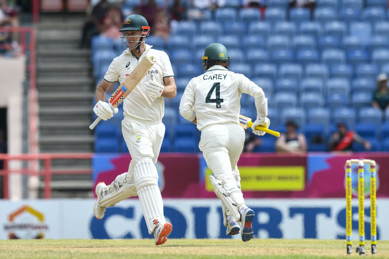 Alex Carey and Beau Webster turned the tide in the afternoon session, West Indies vs Australia, 2nd Test, St George's, 1st day, July 3, 2025