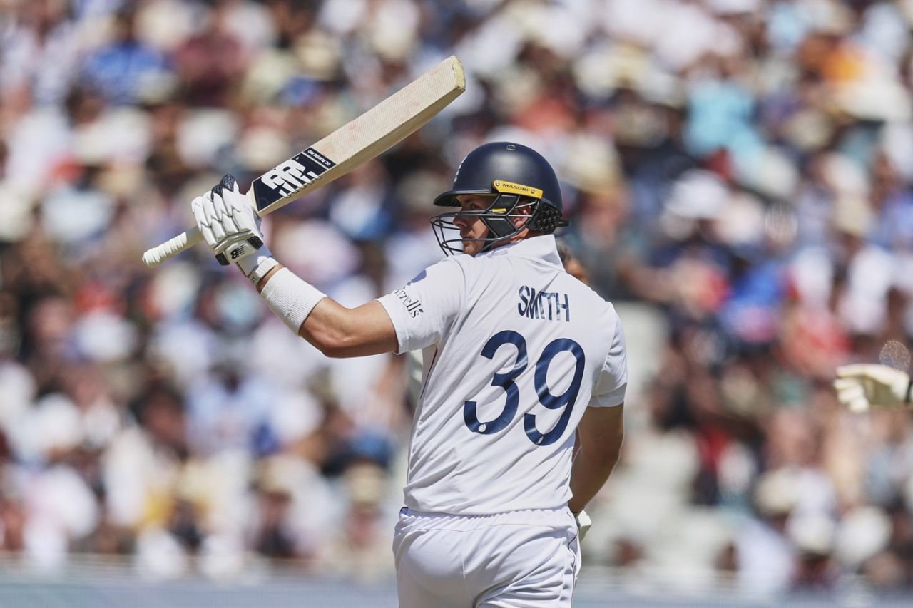 Jamie Smith celebrates his half-century, England vs India, 2nd Test, Birmingham, 3rd day, July 4, 2025