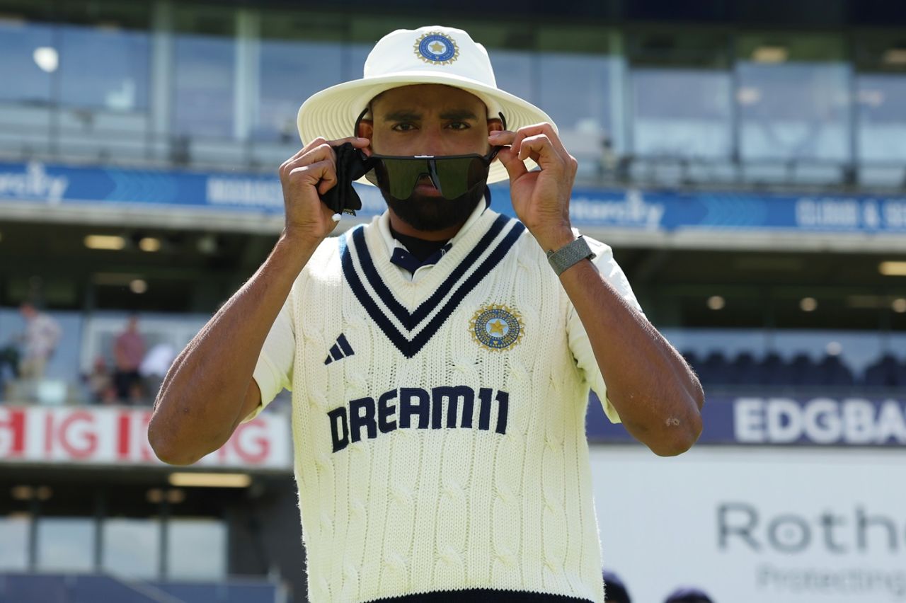 Mohammed Siraj gets his shades on, England vs India, 2nd Test, Birmingham, 3rd day, July 4, 2025