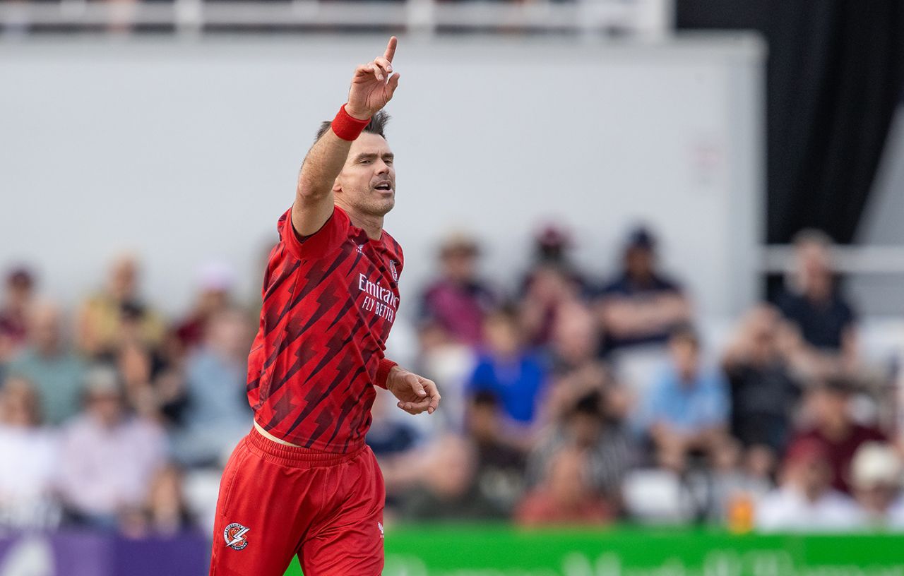 James Anderson struck twice in the powerplay, Northamptonshire vs Lancashire, Men's T20 Blast, Wantage Road, July 4, 2025