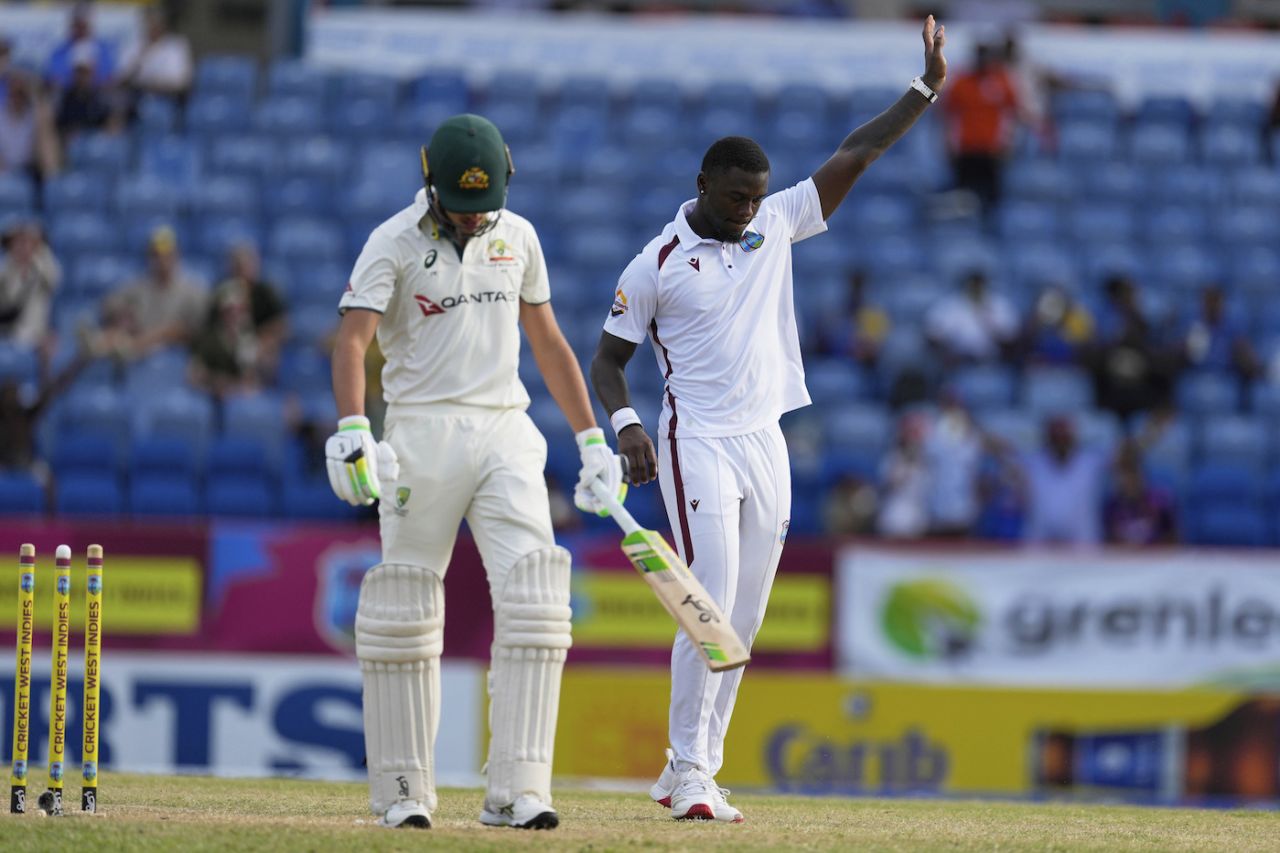 Jayden Seales had Sam Konstas chopping on, West Indies vs Australia, 2nd Test, 2nd day, St George's, July 4, 2025