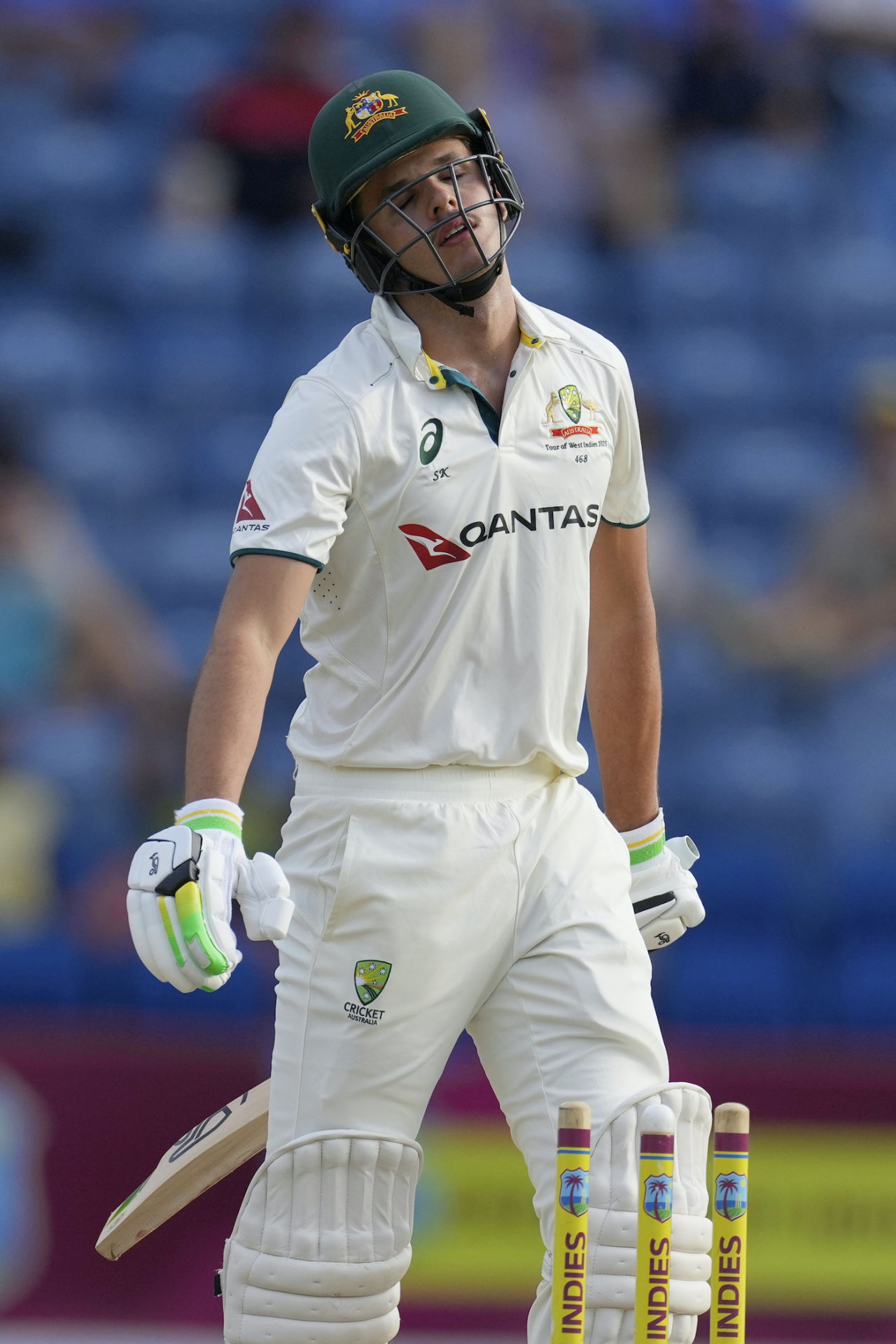 Sam Konstas fell for a four-ball duck, West Indies vs Australia, 2nd Test, 2nd day, St George's, July 4, 2025