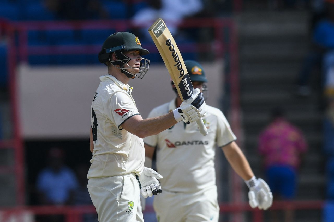 Steven Smith celebrates yet another fifty against West Indies, West Indies vs Australia, 2nd Test, 3rd day, St George's, July 5, 2025
