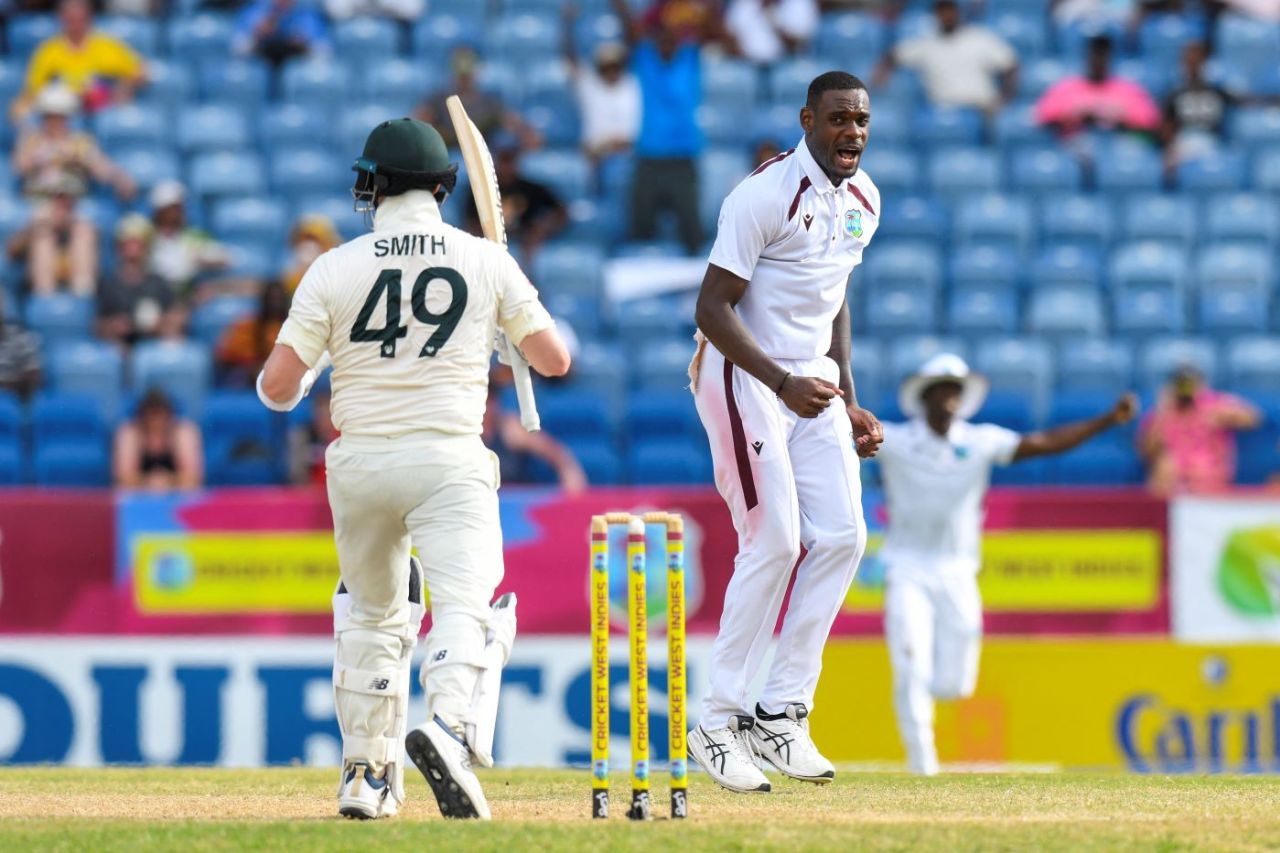 Steven Smith was trapped lbw by Justin Greaves, West Indies vs Australia, 2nd Test, 3rd day, St George's, July 5, 2025