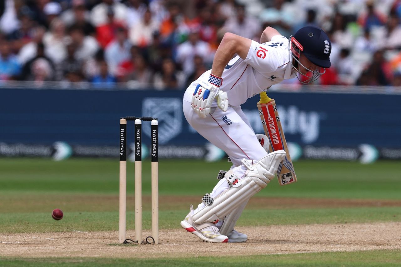 Harry Brook fell lbw to a sharp offcutter, England vs India, 2nd Test, Edgbaston, 5th day, July 6, 2025