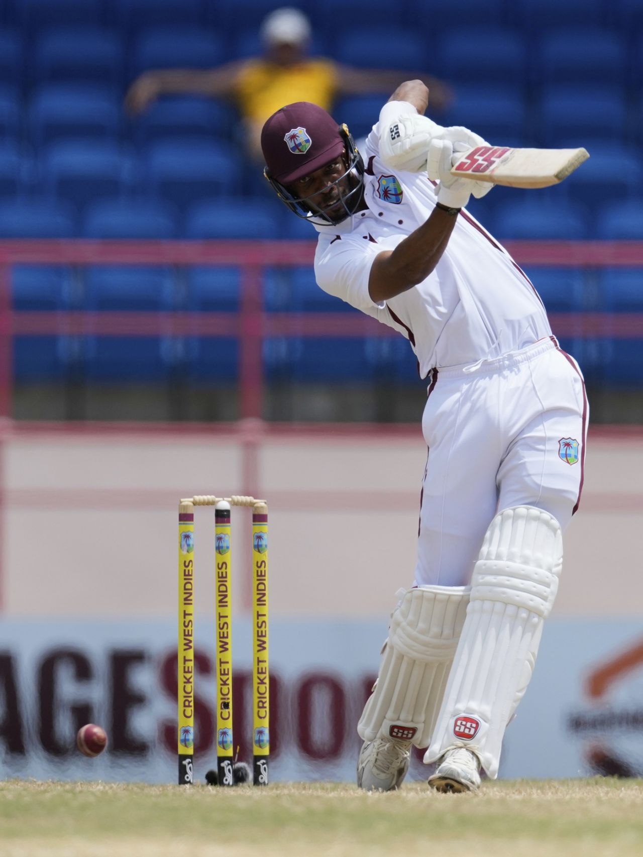 Roston Chase fell after a bright 34, West Indies vs Australia, 2nd Test, St George's, 4th day, July 6, 2025
