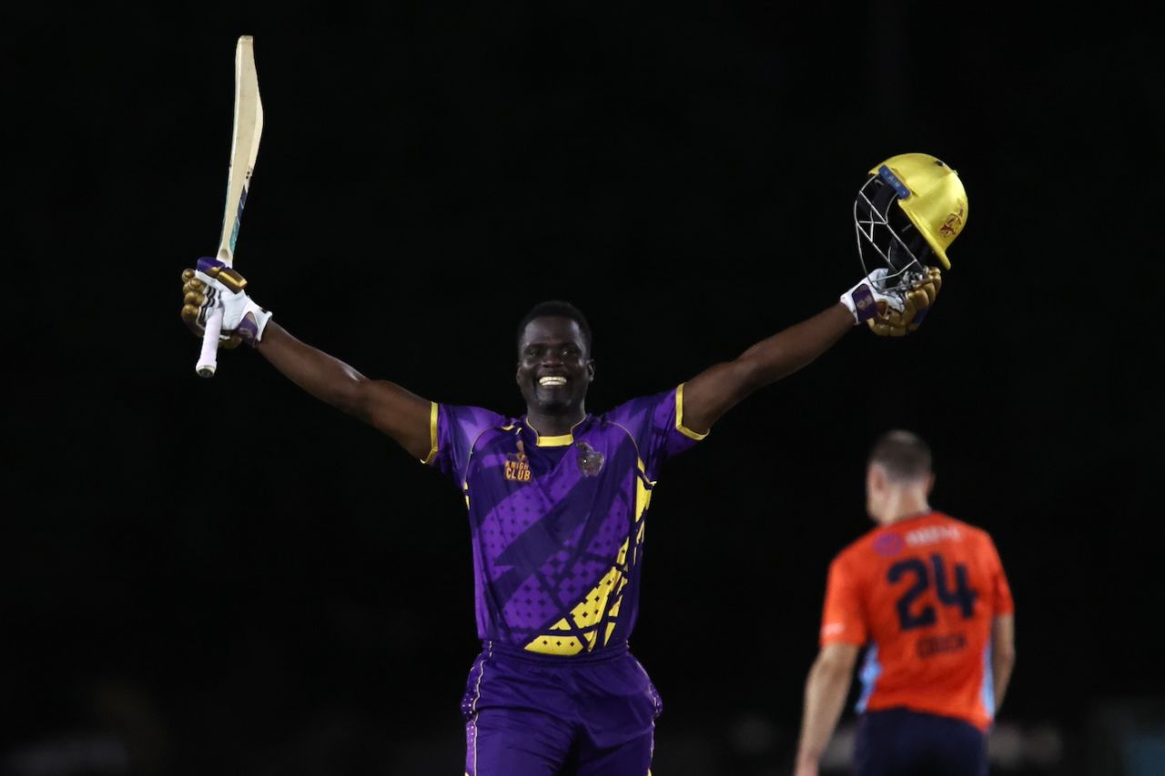 Andre Fletcher scored his second century of the tournament, Los Angeles Knight Riders vs San Francisco Unicorns, MLC 2025, Lauderhill, July 6, 2025