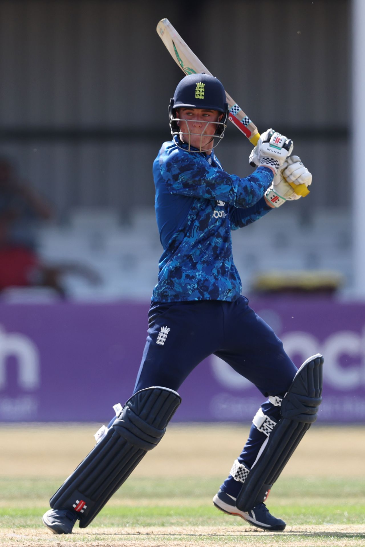 Ben Mayes cuts through backward point, England U19s vs India U19s, 2nd Youth ODI, Northampton, June 30, 2025