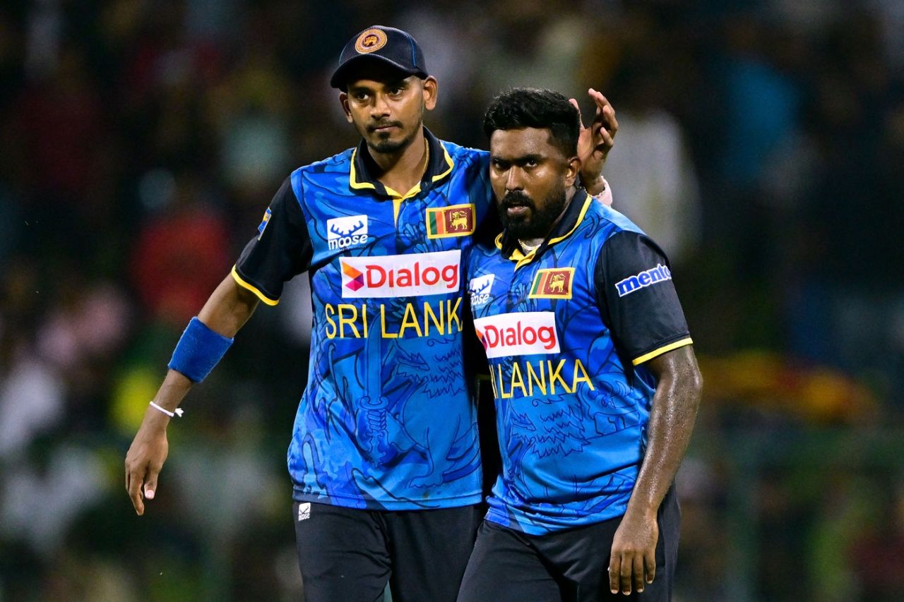 Dushmantha Chameera and Asitha Fernando shared six wickets between them, Sri Lanka vs Bangladesh, 3rd ODI, Pallekele, July 8, 2025