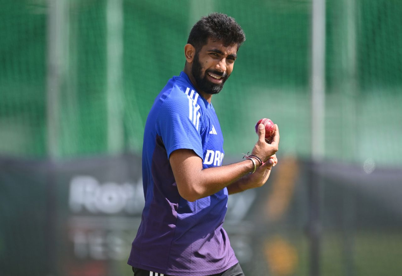 Jasprit Bumrah concentrates during a training session, England vs India, 3rd Test, Lord's, July 9, 2025