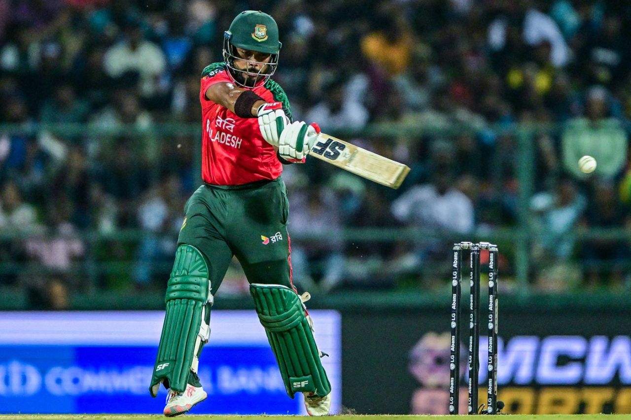 Parvez Hossain Emon struck 38 off 22 balls, Sri Lanka vs Bangladesh, 1st T20I, Pallekele, July 10, 2025