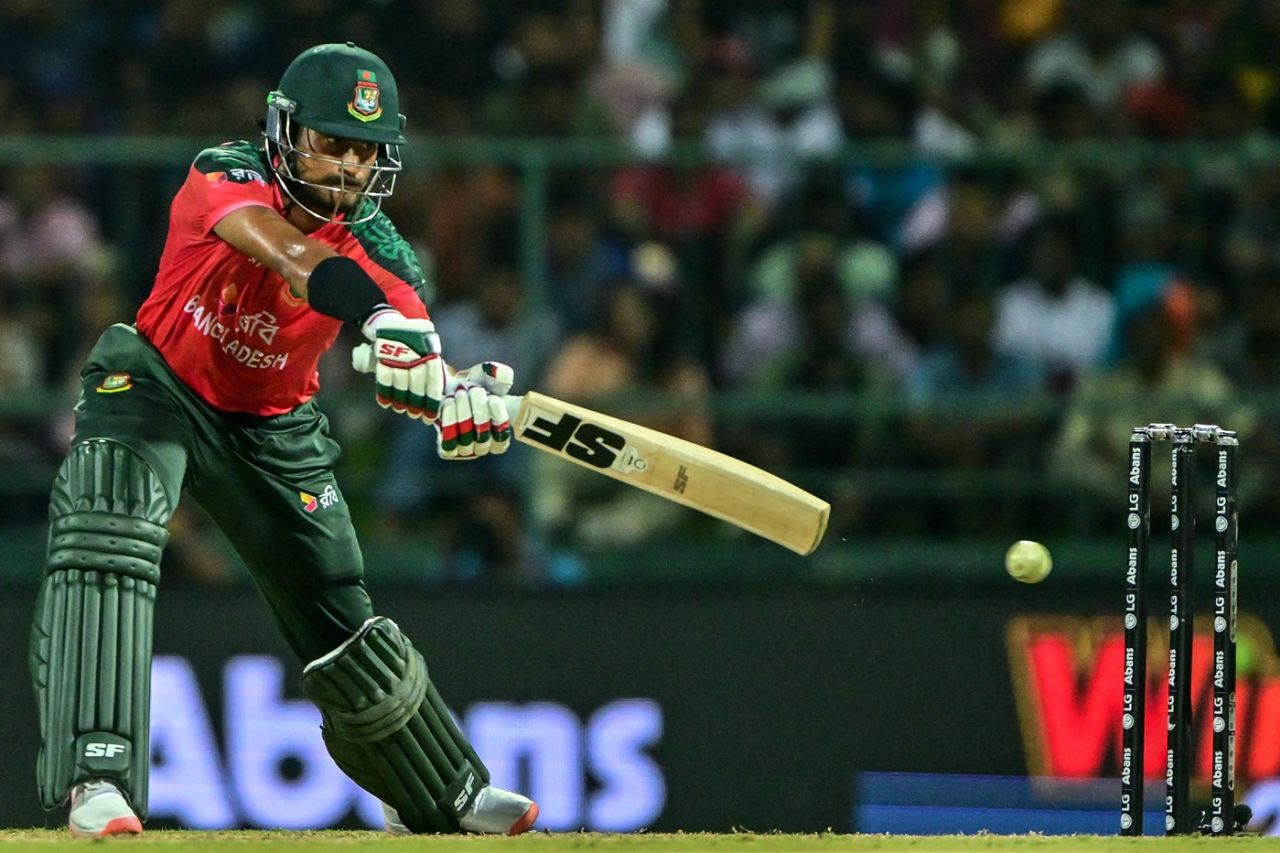 Mohammad Naim remained unbeaten on 32 off 29 balls, Sri Lanka vs Bangladesh, 1st T20I, Pallekele, July 10, 2025