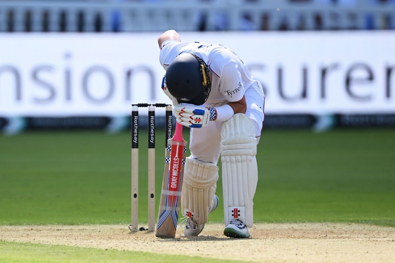 Ollie Pope was distraught after being caught behind, England vs India, 3rd Test, Lord's, London, Day 1, July 10, 2025