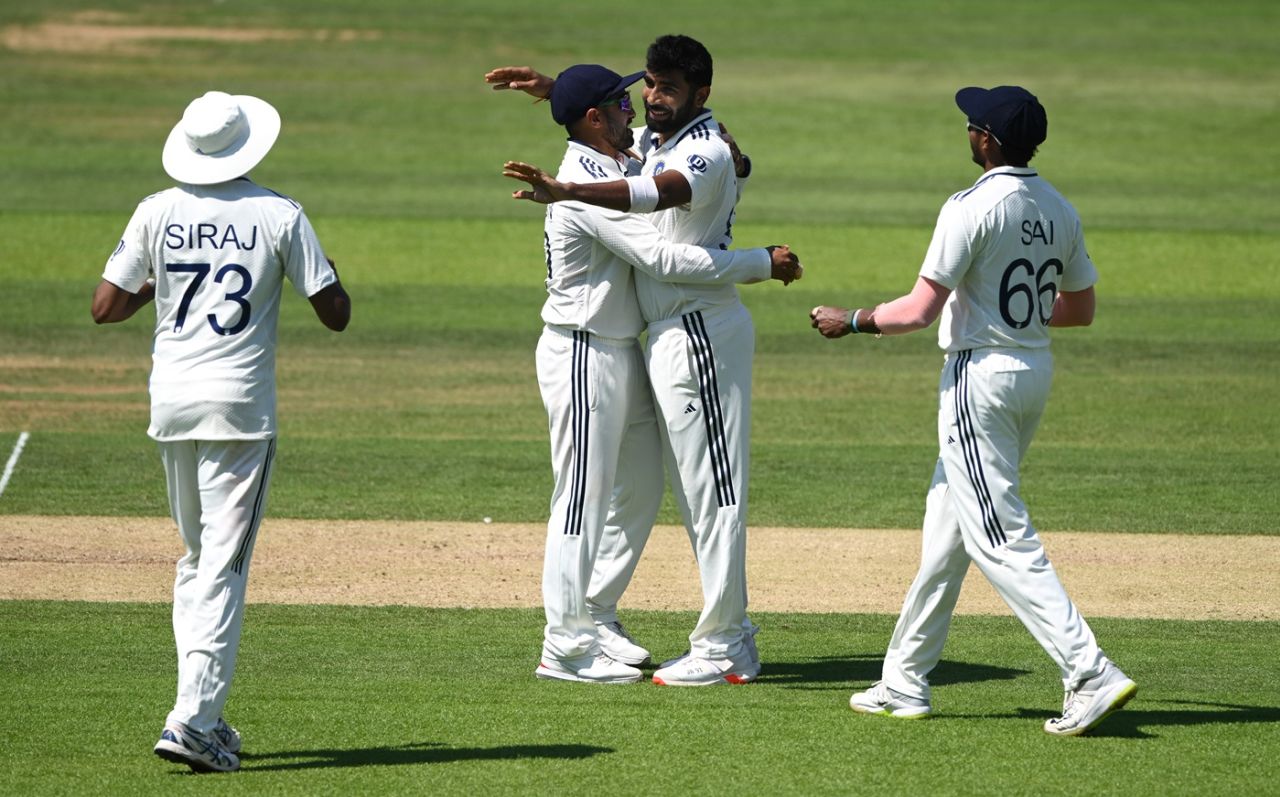 Jasprit Bumrah celebrates his fifth wicket, England vs India, 3rd Test, Lord's, London, 2nd day, July 11, 2025