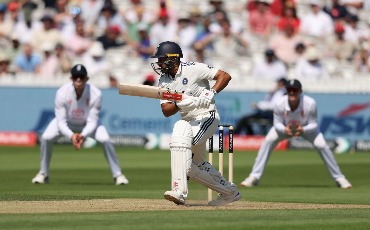 Karun Nair looked settled early in his innings, England vs India, 3rd Test, Lord's, London, 2nd day, July 11, 2025