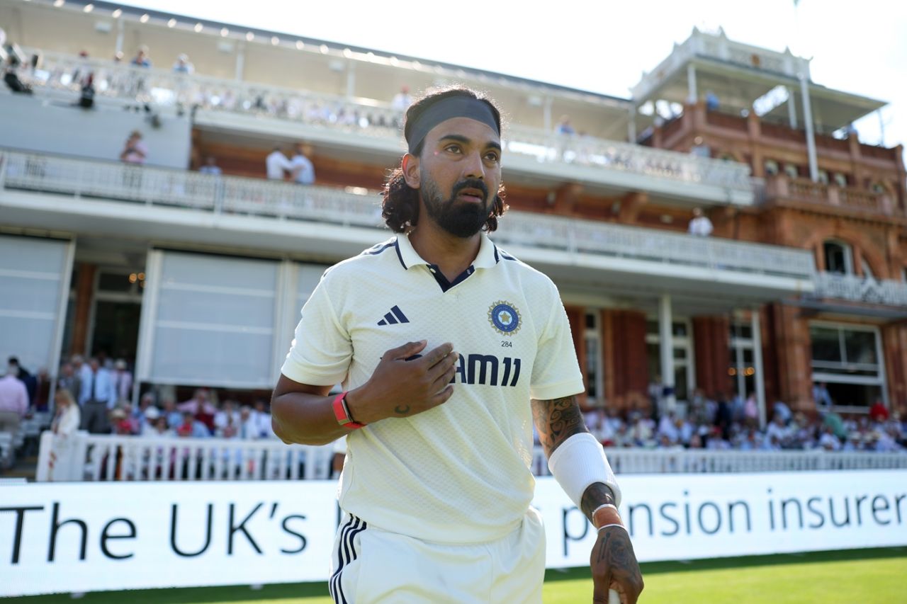 KL Rahul walks in after tea, England vs India, 3rd Test, Lord's, London, 2nd day, July 11, 2025