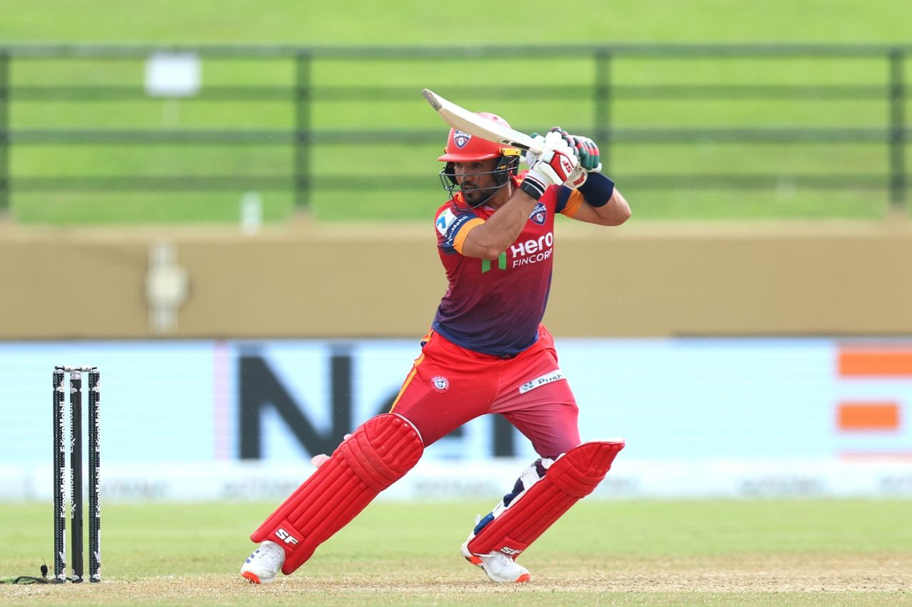 Dubai Capitals captain Gulbadin Naib scored 31, Dubai Capitals vs Hobart Hurricanes, GSL 2025, Providence, July 11, 2025