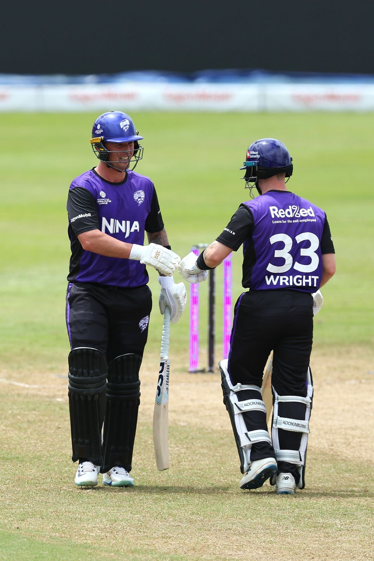 Ben McDermott and Macalister Wright put on 78 runs for the second wicket, Dubai Capitals vs Hobart Hurricanes, GSL 2025, Providence, July 11, 2025