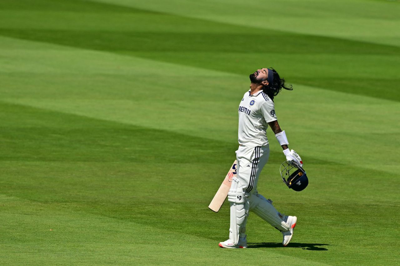 KL Rahul soaks in his second hundred in this series, England vs India, 3rd Test, Lord's, London, 3rd day, July 12, 2025