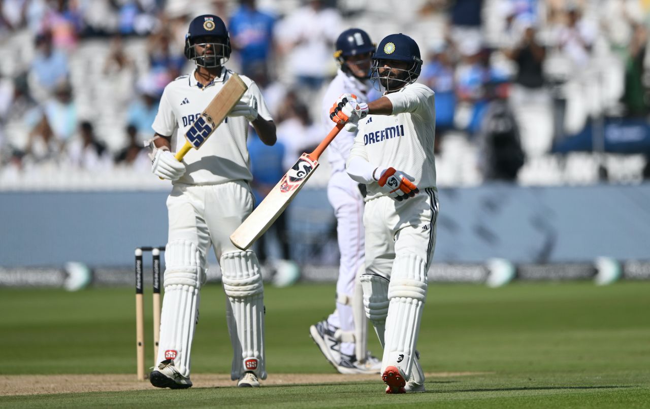Ravindra Jadeja's sword celebration returned to Lord's, England vs India, 3rd Test, Lord's, London, 3rd day, July 12, 2025