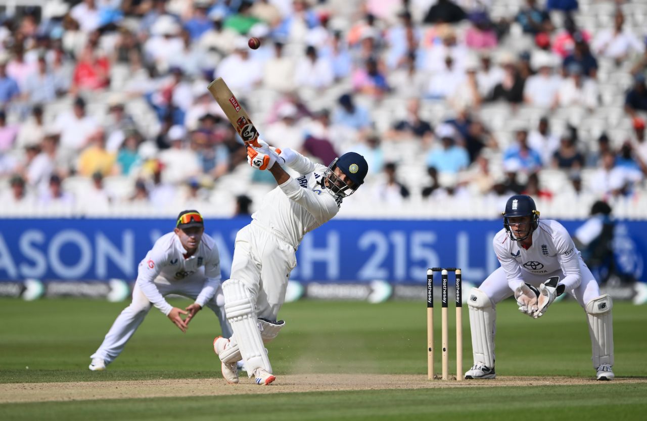 Ravindra Jadeja hits a six off Joe Root, England vs India, 3rd Test, Lord's, London, 3rd day, July 12, 2025