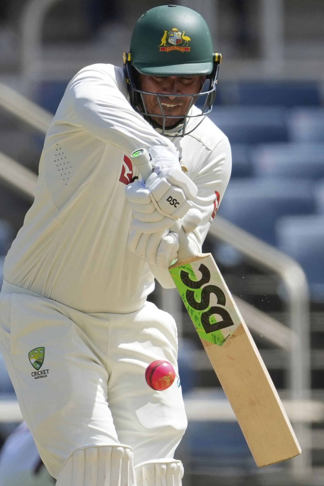 The first hour was hard work for Usman Khawaja, West Indies vs Australia, 3rd Test, Kingston, Day 1, July 12, 2025