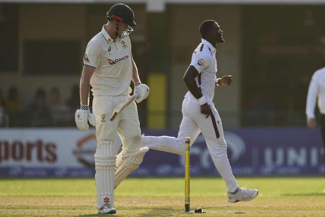 Jayden Seales bowled Cameron Green, West Indies vs Australia, 3rd Test, Kingston, Day 1, July 12, 2025
