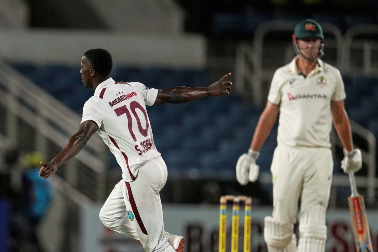 Shamar Joseph nicked off Beau Webster, West Indies vs Australia, 3rd Test, Kingston, Day 1, July 12, 2025