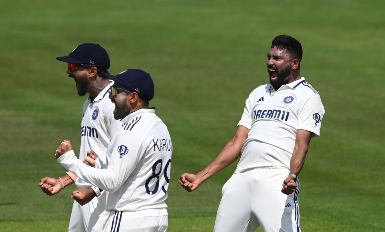 Mohammed Siraj is pumped after a successful review, England vs India, 3rd Test, Lord's, 4th day, July 13, 2025