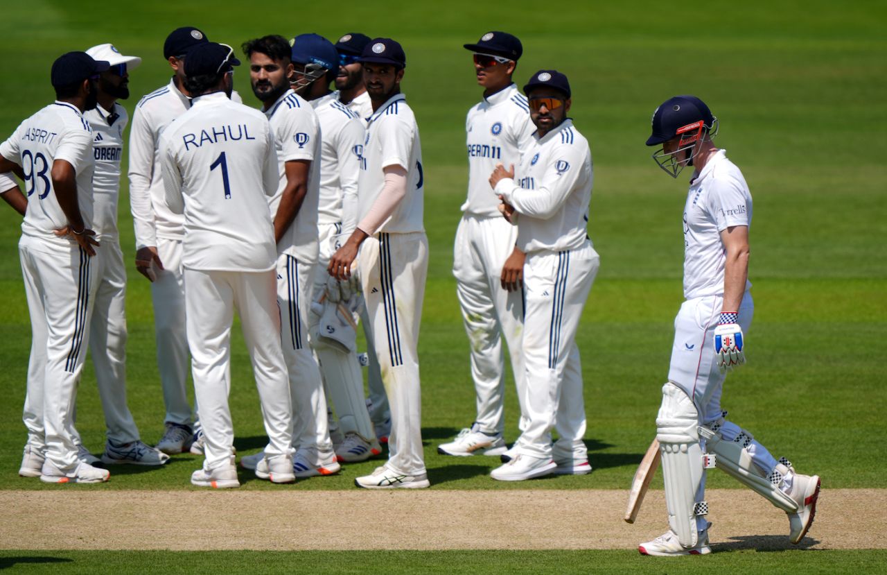 Akash Deep knocked over Harry Brook, England vs India, 3rd Test, Lord's, 4th day, July 13, 2025
