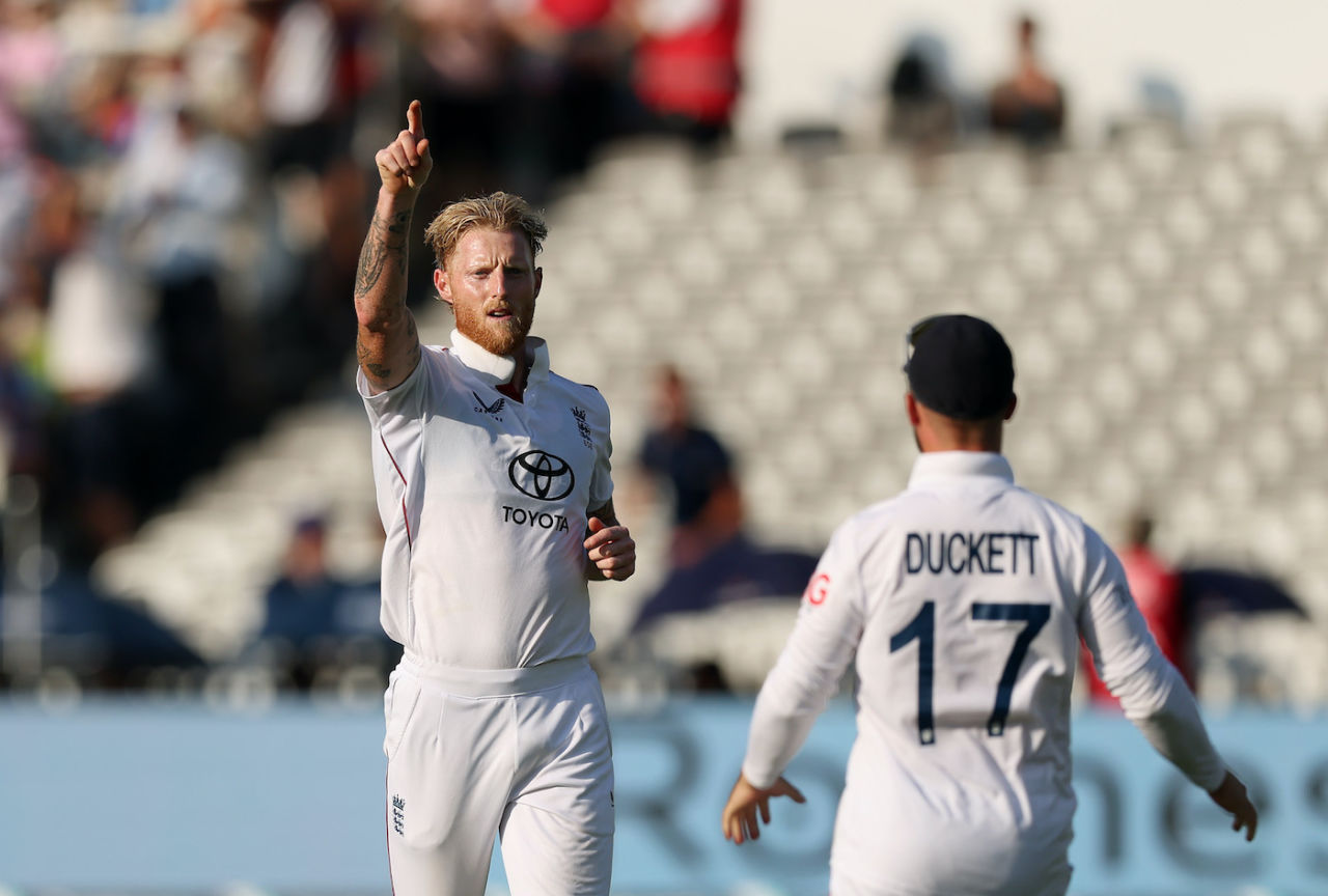 Ben Stokes struck on the last ball of the day, England vs India, 3rd Test, Lord's, 4th day, July 13, 2025