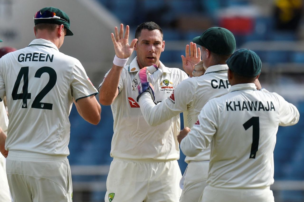 Scott Boland made a key breakthrough after tea, West Indies vs Australia, 3rd Test, Kingston, Day 2, July 13, 2025