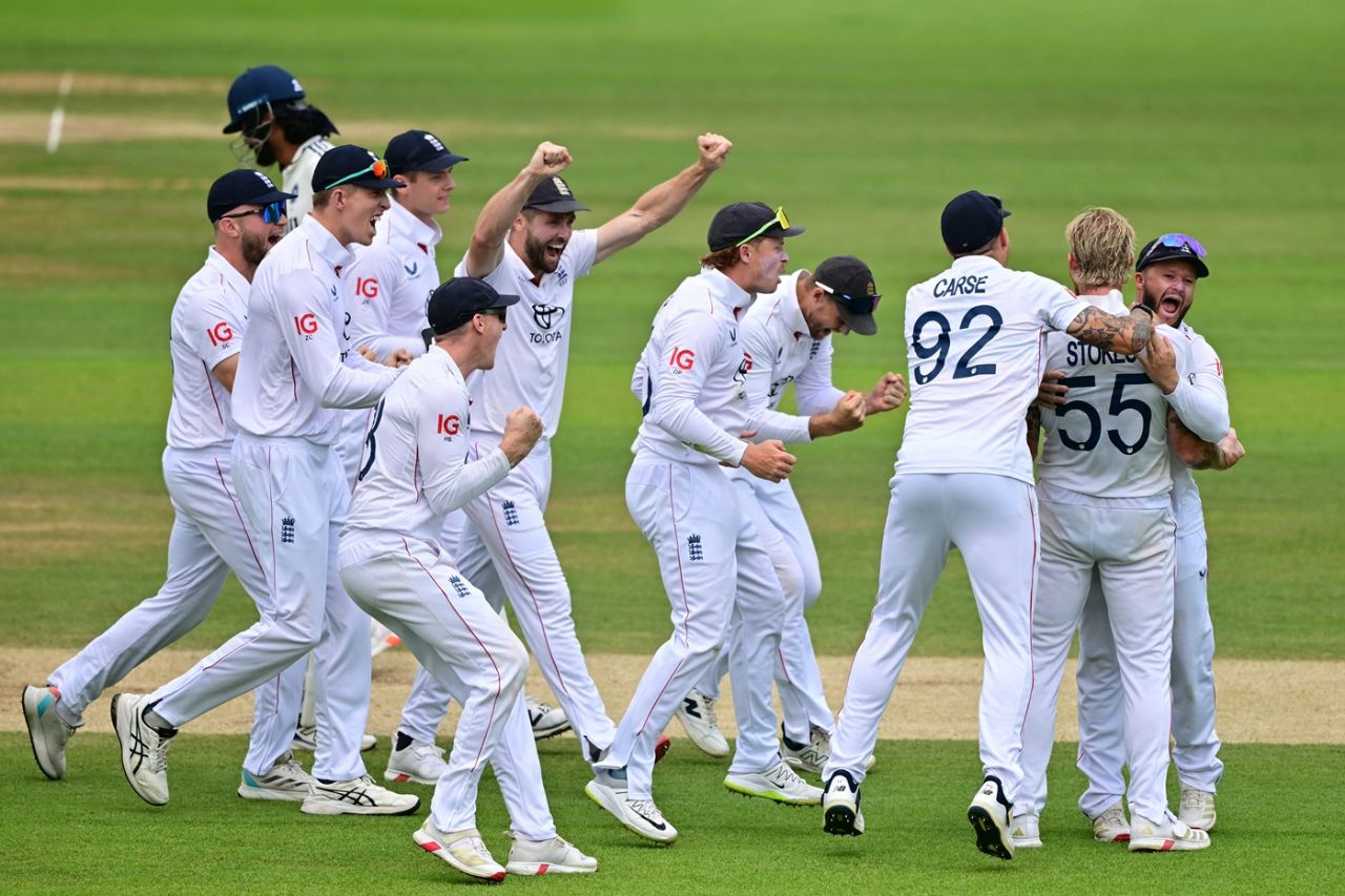 The England fielders are ecstatic after Ben Stokes sent back KL Rahul, England vs India, 3rd Test, Lord's, London, Day 5, July 14, 2025