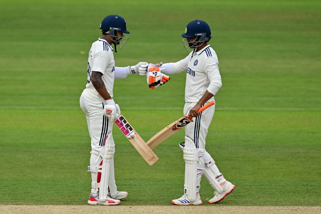 Nitish Kumar Reddy and Ravindra Jadeja put on a solid eighth-wicket stand, England vs India, 3rd Test, Lord's, fifth day, July 14, 2025