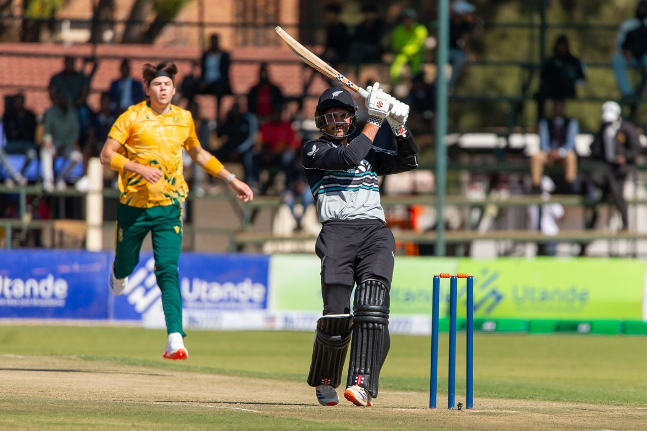 Tim Robinson puts one away, New Zealand vs South Africa, Harare, July 16, 2025