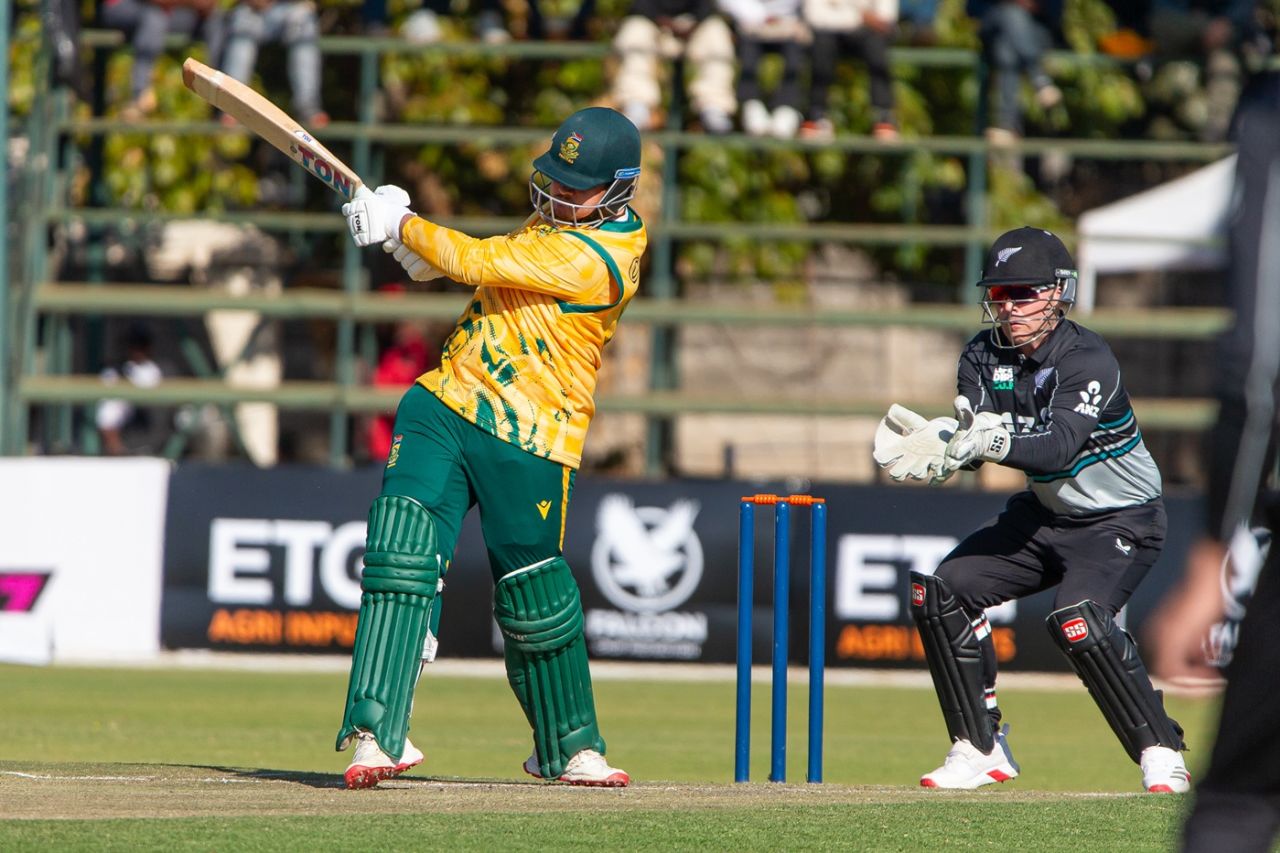 Luhan-dre Pretoruis struck 27 off 17 balls, New Zealand vs South Africa, Harare, July 16, 2025