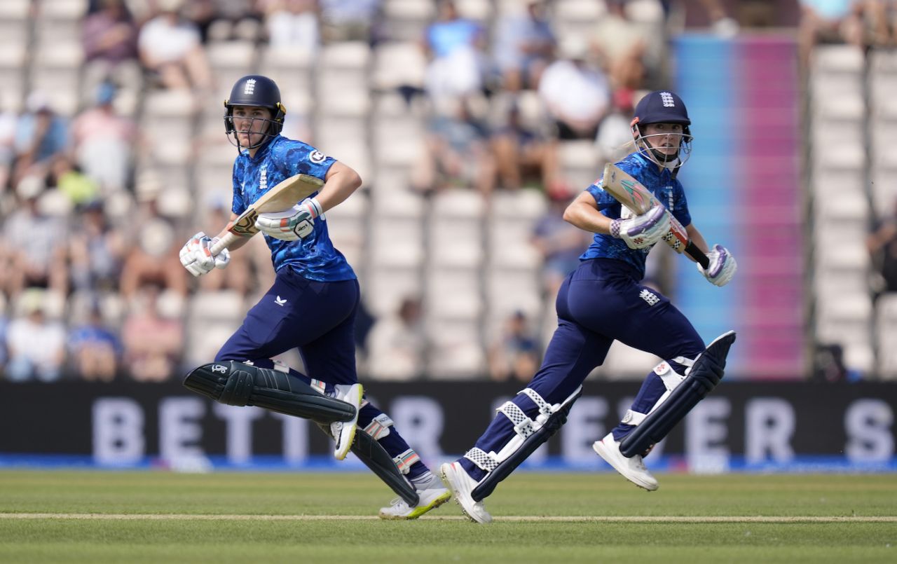 Nat Sciver-Brunt and Emma Lamb added 71 off 87 balls for the third wicket, England vs India, 1st women's ODI, Southampton, July 16, 2025