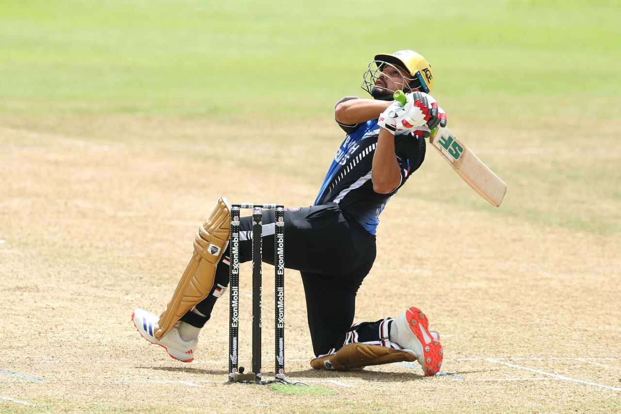 Nurul Hasan was the quickest scorer of Rangpur Riders' innings, Dubai Capitals vs Rangpur Riders, GSL, Guyana, July 16, 2025