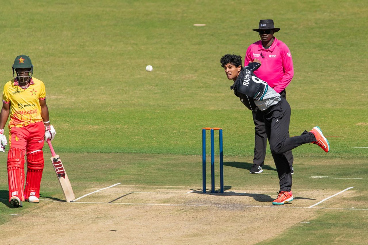 Rachin Ravindra's deception had Clive Madande stumped, Zimbabwe vs New Zealand, Zimbabwe T20 tri-series, Harare, July 18, 2025