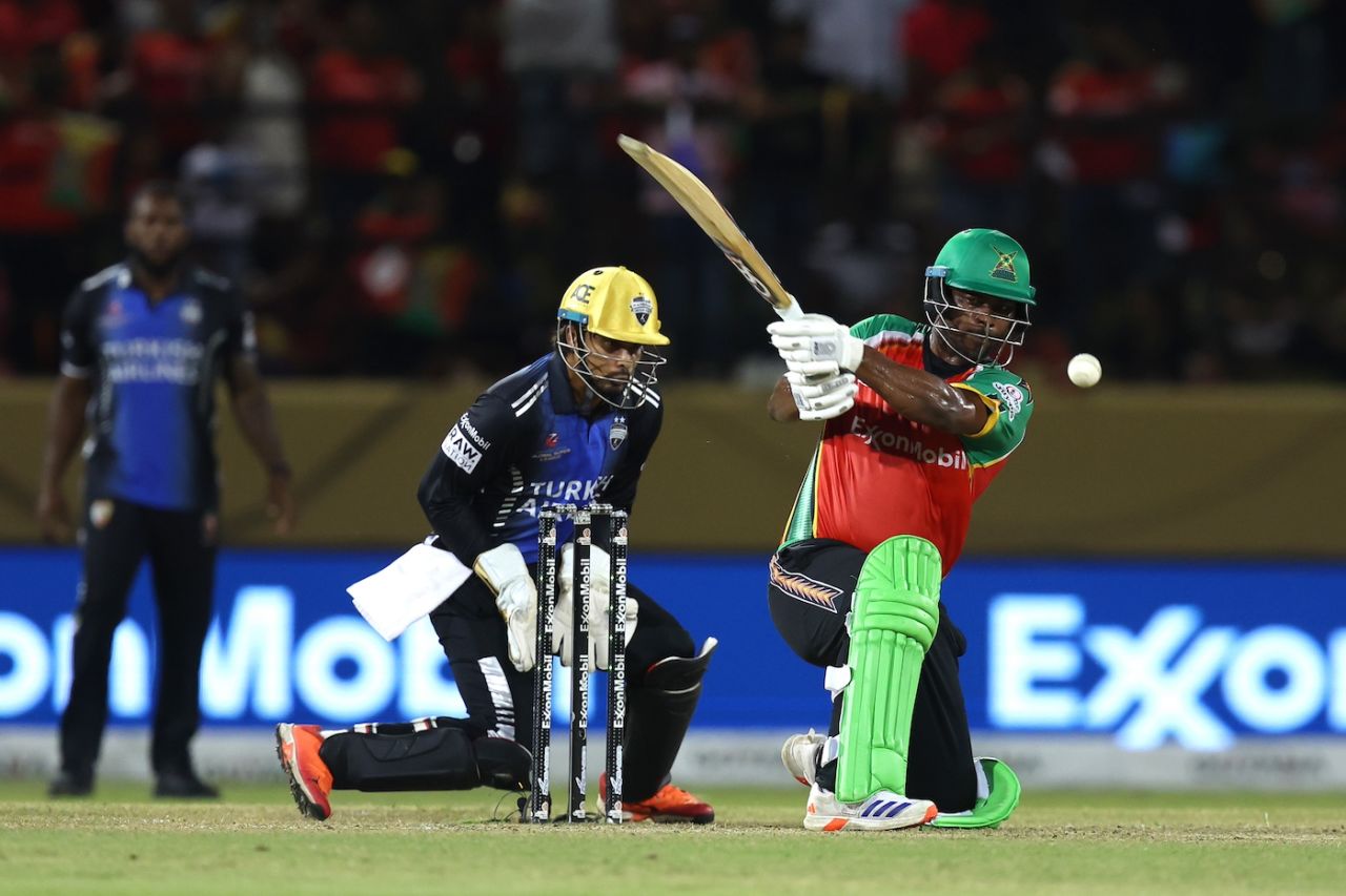 Johnson Charles slammed a quick 67, Guyana Amazon Warriors vs Rangpur Riders, GSL 2025 final, Providence, July 18, 2025