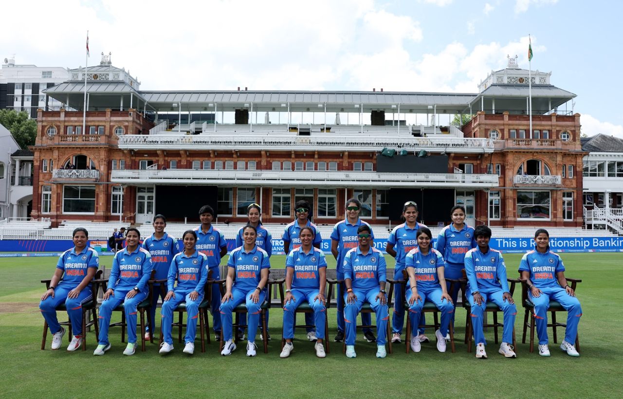 The Indian team poses for a photo at Lord's, England vs India, Lord's, London, July 18, 2025